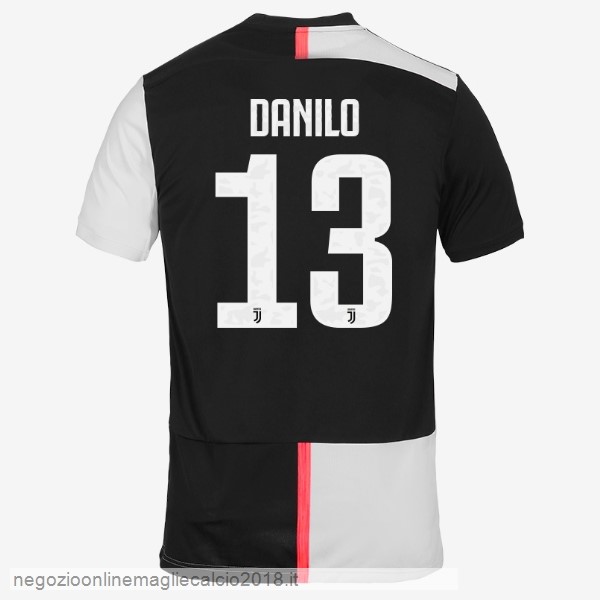 NO.13 Danilo Home Online Maglie Calcio Juventus 2019/20 Bianco Nero