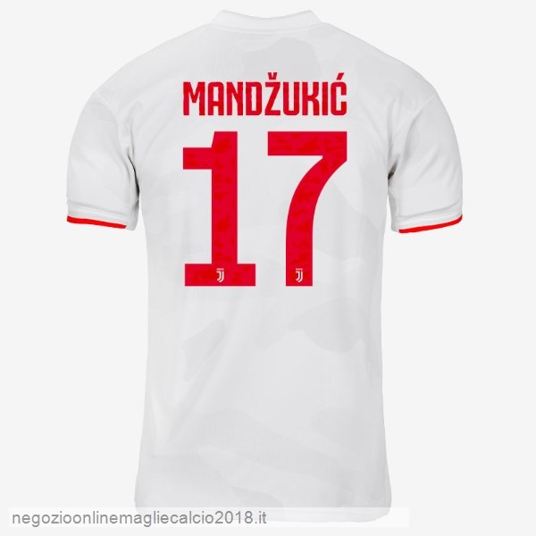 NO.17 Mandzukic Away Online Maglie Calcio Juventus 2019/20 Grigio Bianco