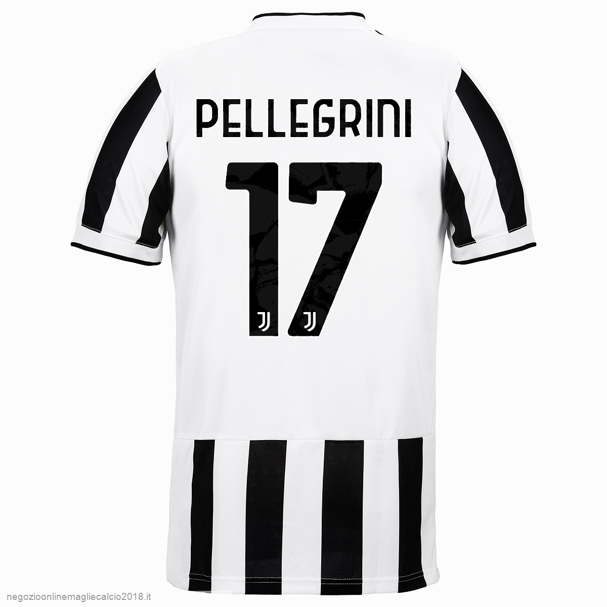 NO.17 Pellegrini Home Online Maglia Juventus 2021/2022 Bianco Nero