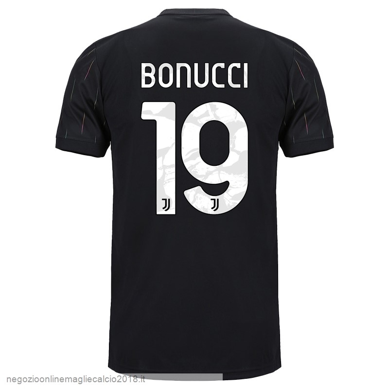 NO.19 Bonucci Away Online Maglia Juventus 2021/2022 Nero