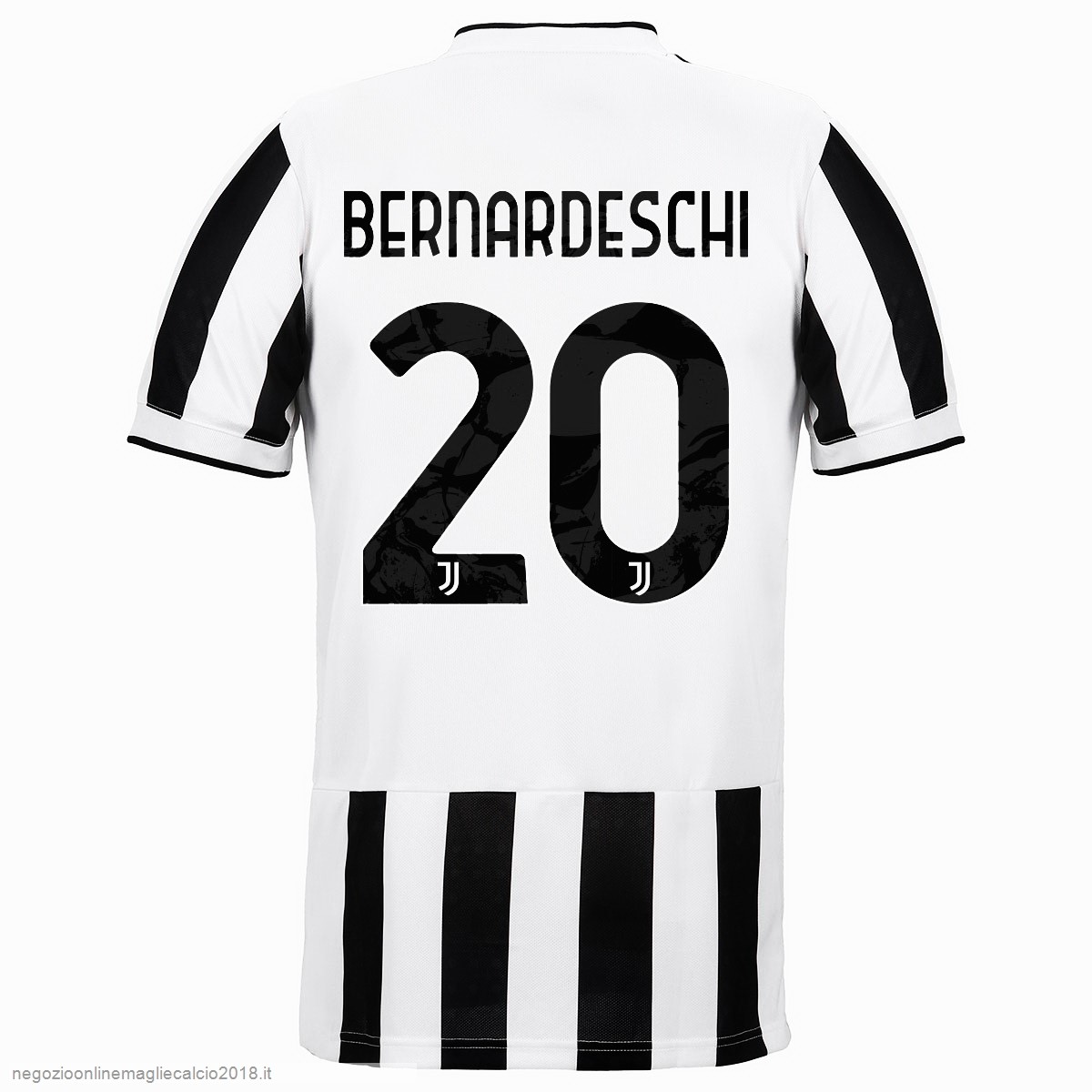 NO.20 Bernardeschi Home Online Maglia Juventus 2021/2022 Bianco Nero