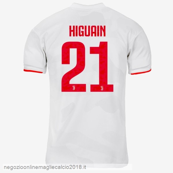 NO.21 Higuain Away Online Maglie Calcio Juventus 2019/20 Grigio Bianco