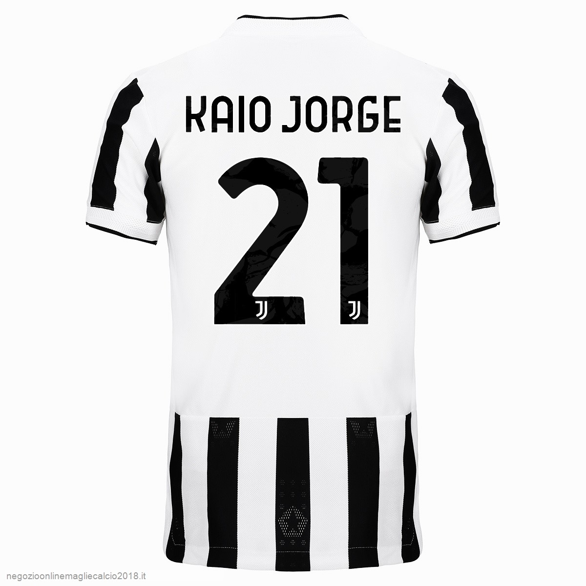 NO.21 Kaio Jorge Home Online Maglia Juventus 2021/2022 Bianco Nero
