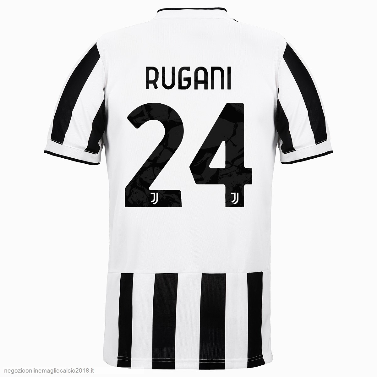 NO.24 Rugani Home Online Maglia Juventus 2021/2022 Bianco Nero