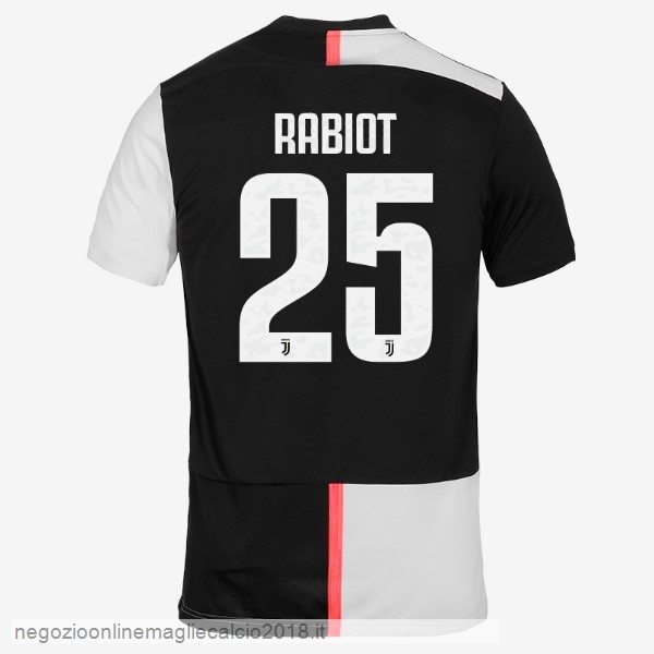 NO.25 Rabiot Home Online Maglie Calcio Juventus 2019/20 Bianco Nero