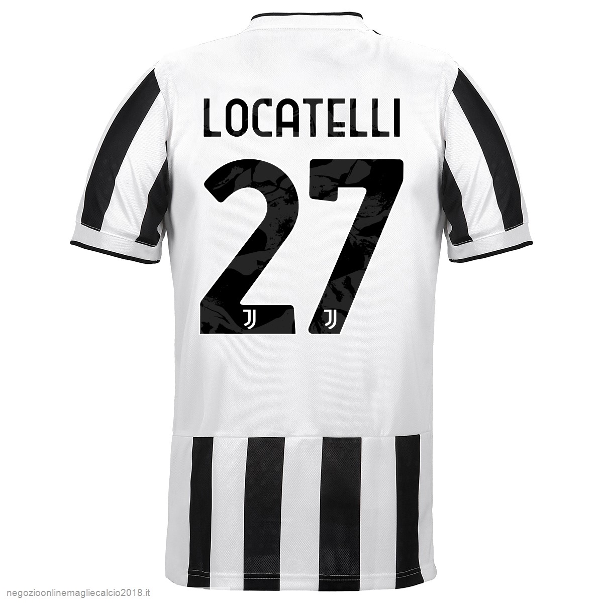 NO.27 Locatelli Home Online Maglia Juventus 2021/2022 Bianco Nero