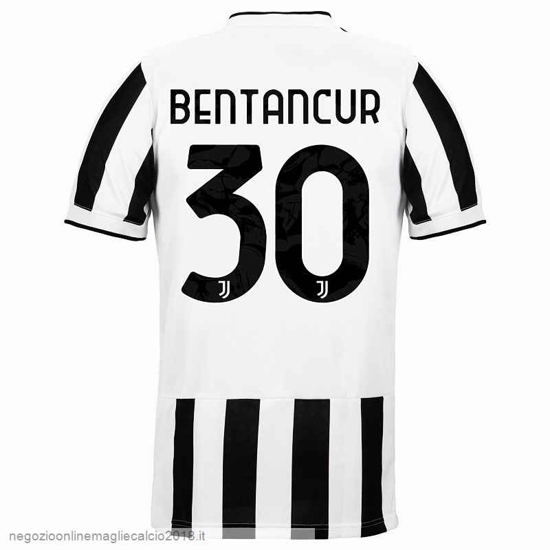NO.30 Bentancur Home Online Maglia Juventus 2021/2022 Bianco Nero