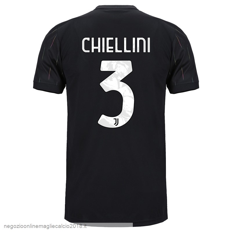 NO.3 Chiellini Away Online Maglia Juventus 2021/2022 Nero