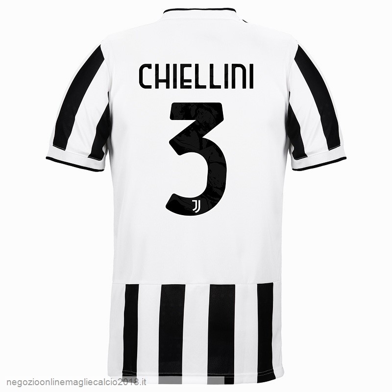 NO.3 Chiellini Home Online Maglia Juventus 2021/2022 Bianco Nero