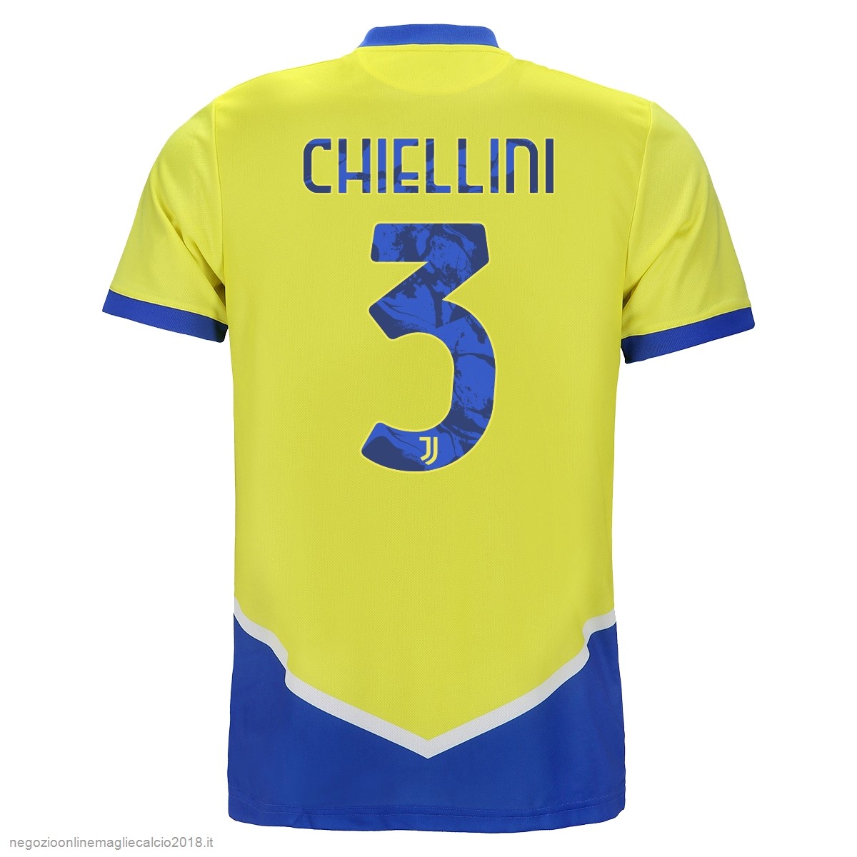 NO.3 Chiellini Terza Online Maglia Juventus 2021/2022 Giallo
