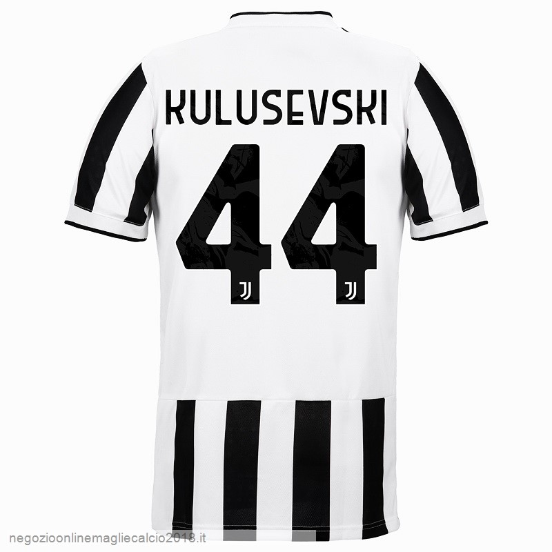 NO.44 Kulusevski Home Online Maglia Juventus 2021/2022 Bianco Nero
