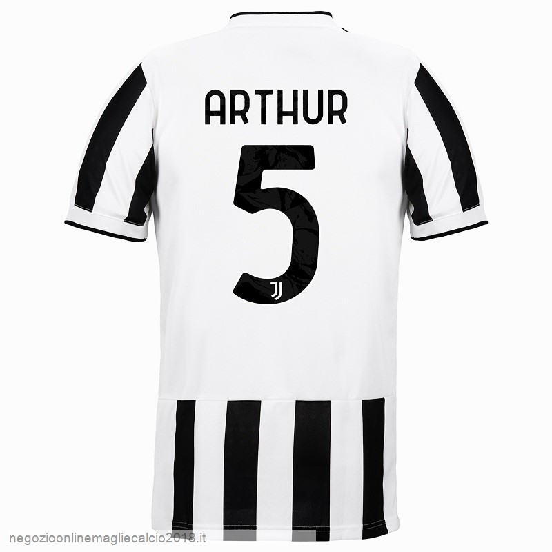 NO.5 Arthur Home Online Maglia Juventus 2021/2022 Bianco Nero