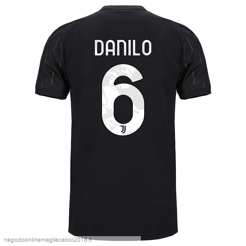 NO.6 Danilo Away Online Maglia Juventus 2021/2022 Nero