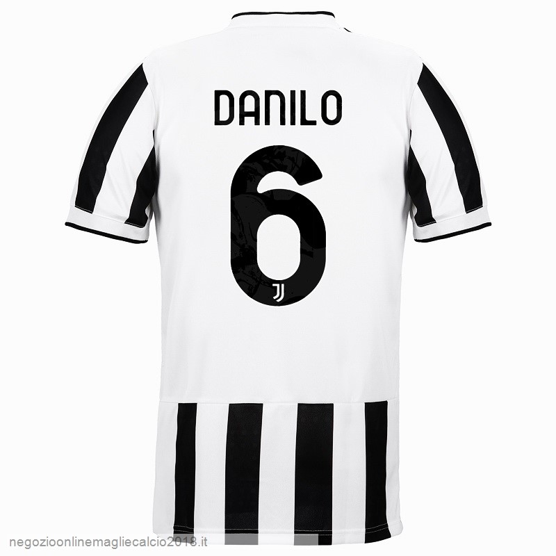 NO.6 Danilo Home Online Maglia Juventus 2021/2022 Bianco Nero