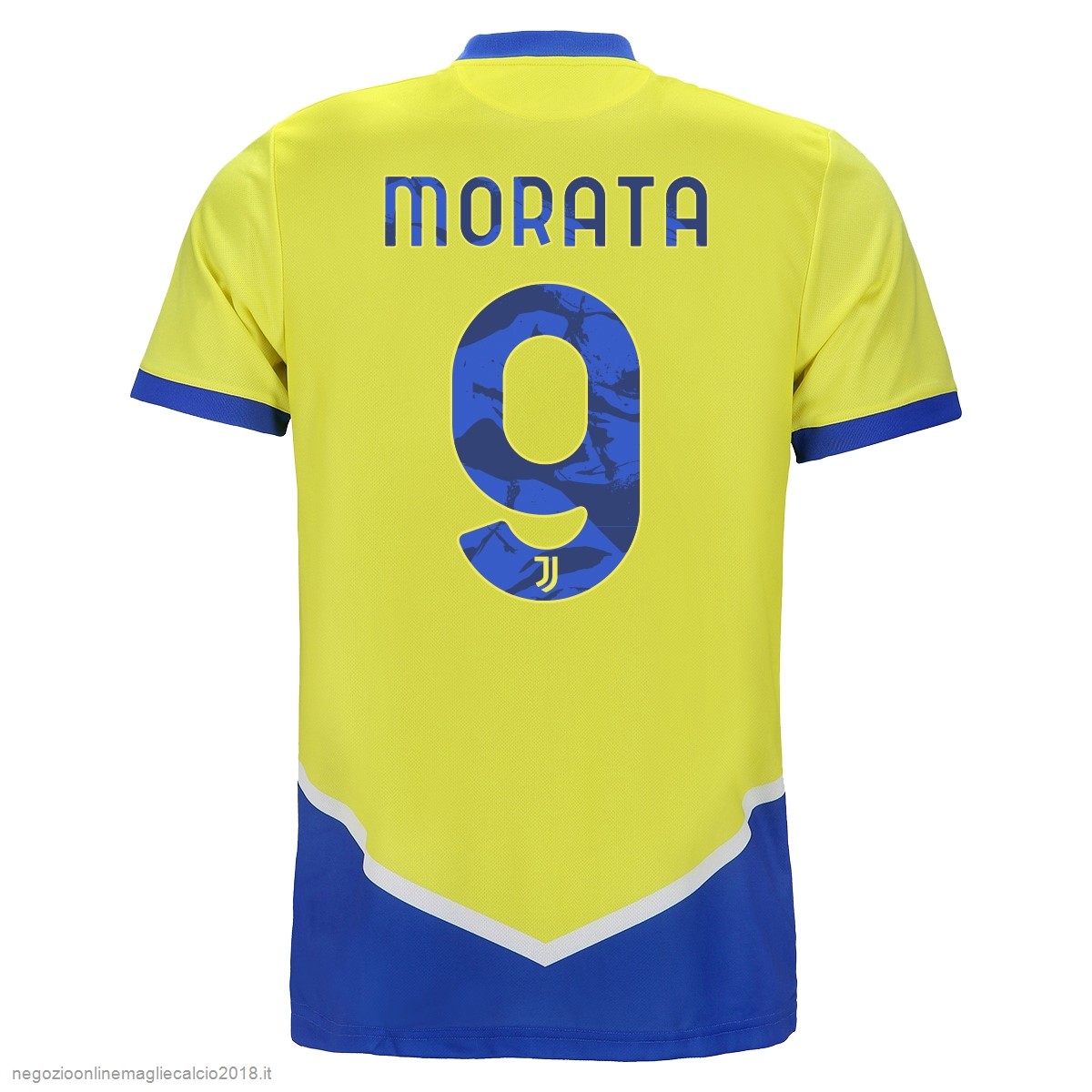 NO.9 Morata Terza Online Maglia Juventus 2021/2022 Giallo