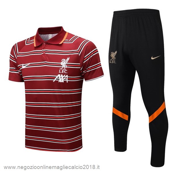 Set Completo Polo Liverpool 2022/23 Rosso Nero