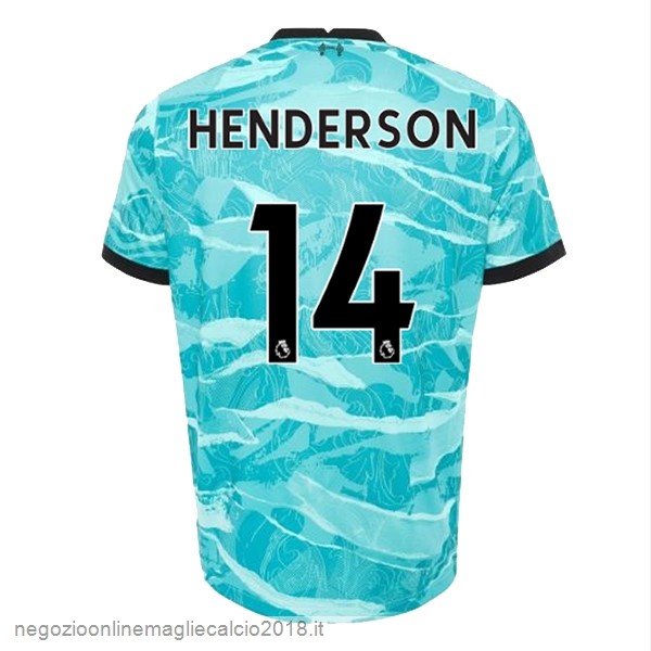 NO.14 Henderson Away Online Maglia Liverpool 2020/21 Blu