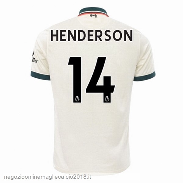 NO.14 Henderson Away Online Maglia Liverpool 2021/2022 Bianco