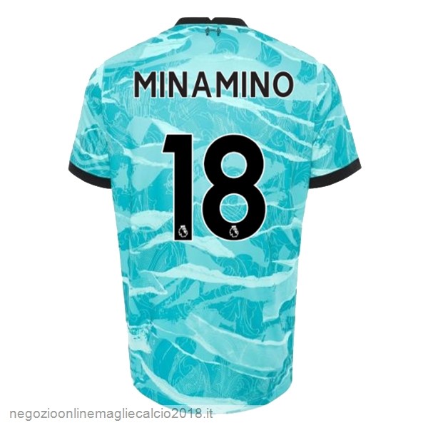 NO.18 Minamino Away Online Maglia Liverpool 2020/21 Blu