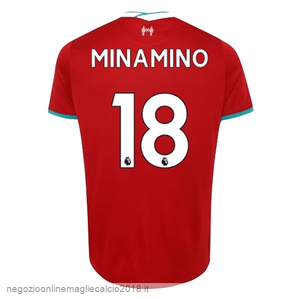 NO.18 Minamino Home Online Maglia Liverpool 2020/21 Rosso