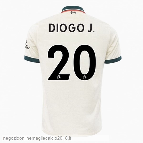 NO.20 Diogo Jota Away Online Maglia Liverpool 2021/2022 Bianco