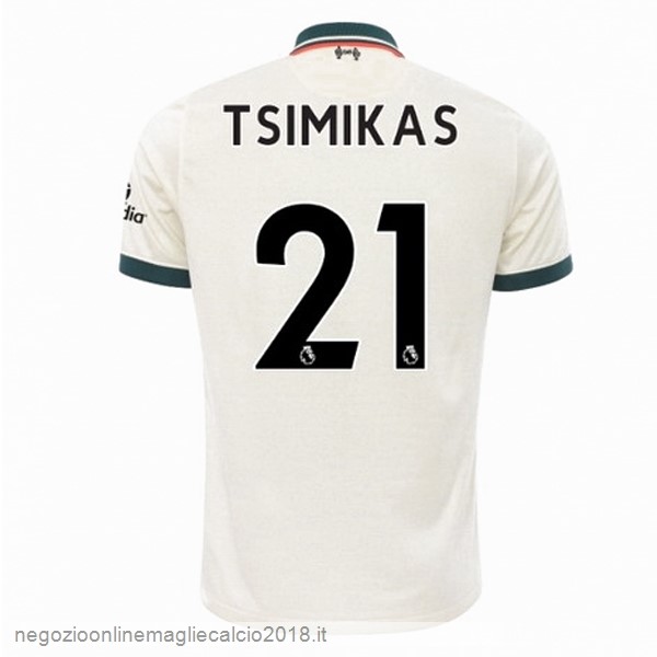 NO.21 Tsimikas Away Online Maglia Liverpool 2021/2022 Bianco