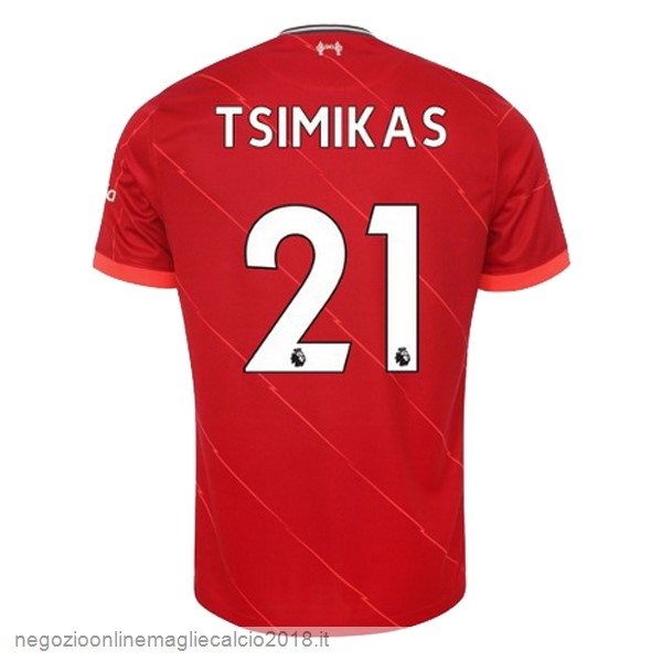 NO.21 Tsimikas Home Online Maglia Liverpool 2021/2022 Rosso