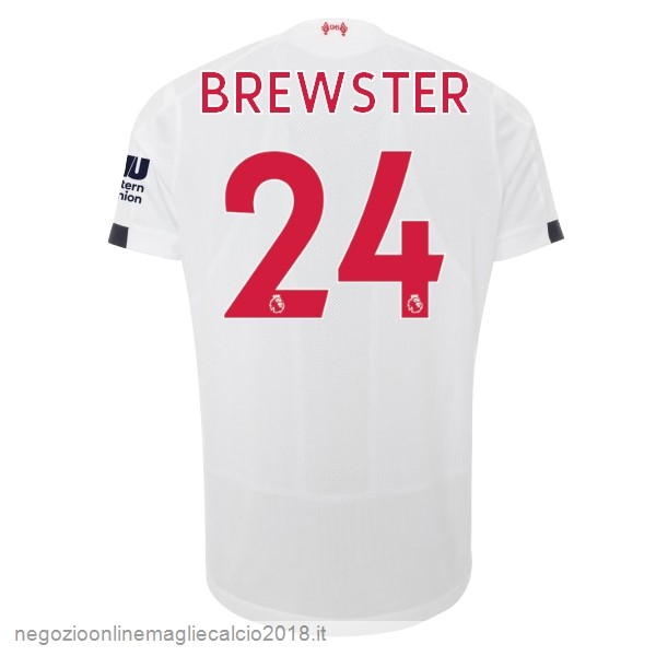 NO.24 Brewster Away Online Maglie Calcio Liverpool 2019/20 Bianco