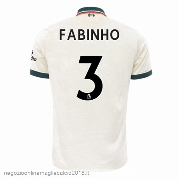 NO.3 Fabinho Away Online Maglia Liverpool 2021/2022 Bianco