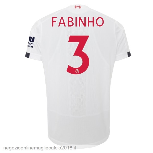 NO.3 Fabinho Away Online Maglie Calcio Liverpool 2019/20 Bianco