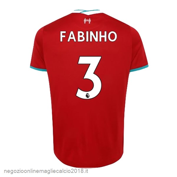 NO.3 Fabinho Home Online Maglia Liverpool 2020/21 Rosso