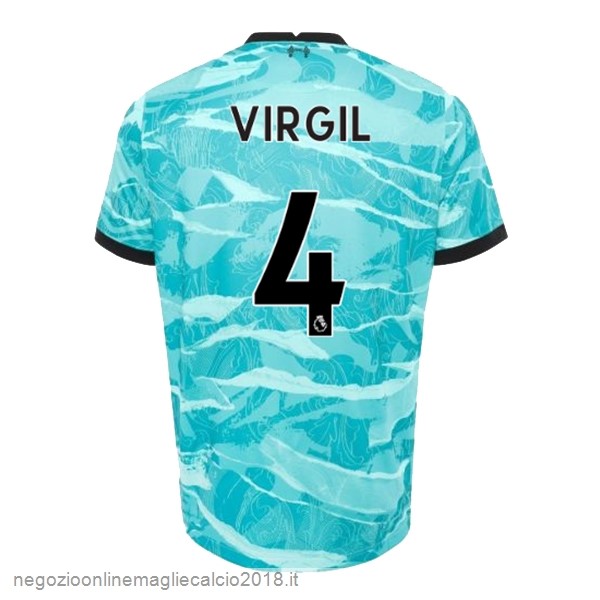 NO.4 Virgil Away Online Maglia Liverpool 2020/21 Blu