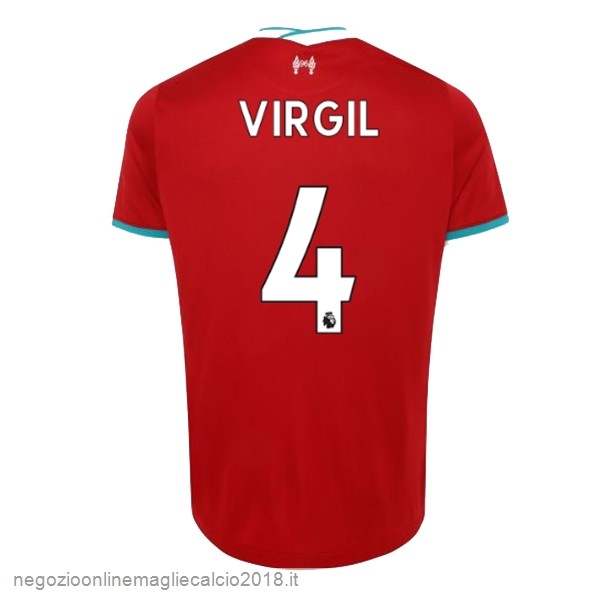 NO.4 Virgil Home Online Maglia Liverpool 2020/21 Rosso
