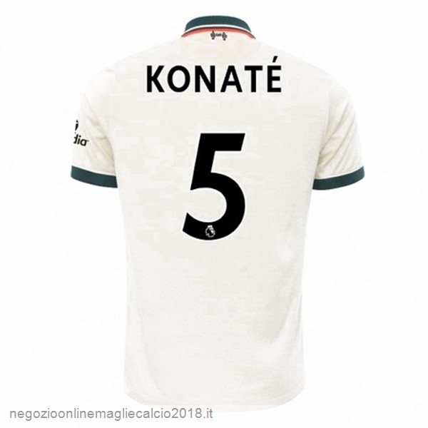 NO.5 Konaté Away Online Maglia Liverpool 2021/2022 Bianco
