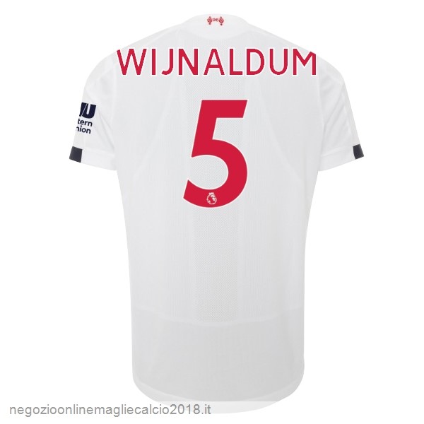 NO.5 Wijnaldum Away Online Maglie Calcio Liverpool 2019/20 Bianco