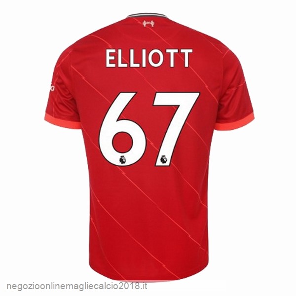 NO.67 Elliott Home Online Maglia Liverpool 2021/2022 Rosso