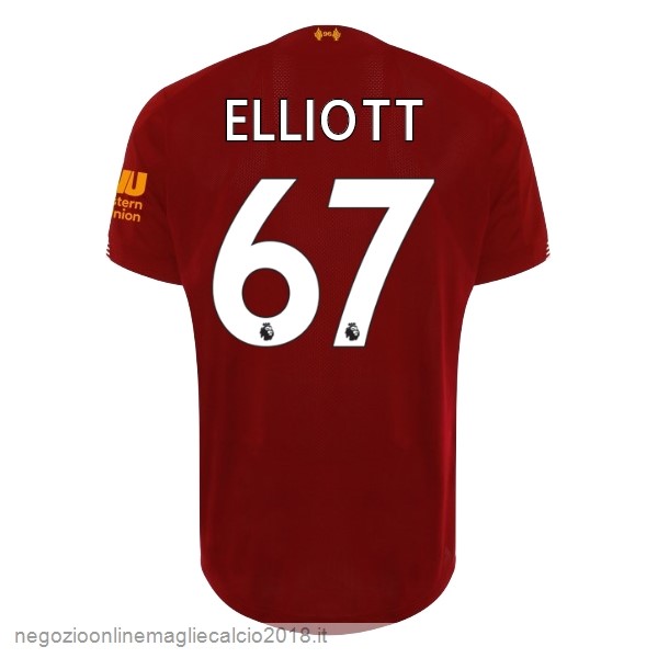 NO.67 Elliott Home Online Maglie Calcio Liverpool 2019/20 Rosso