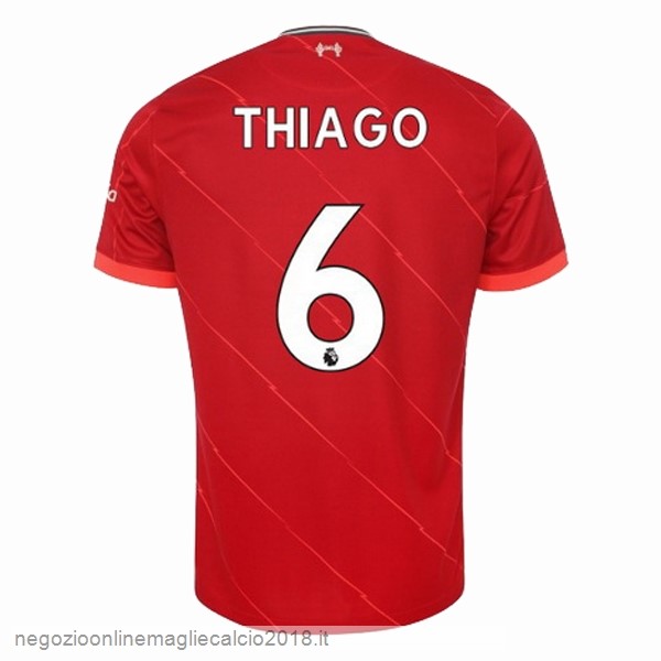NO.6 Thiago Home Online Maglia Liverpool 2021/2022 Rosso