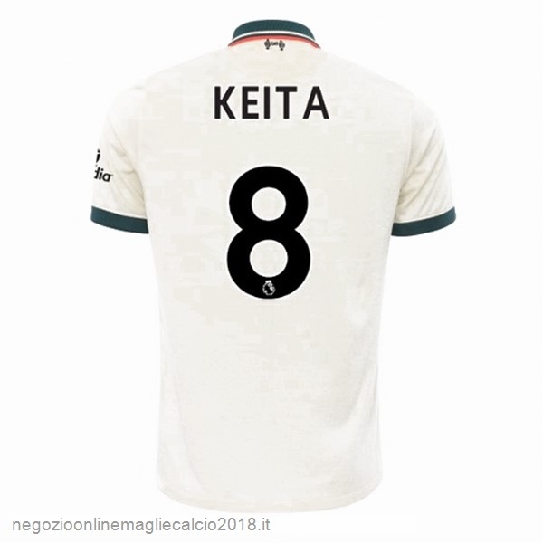 NO.8 Keita Away Online Maglia Liverpool 2021/2022 Bianco