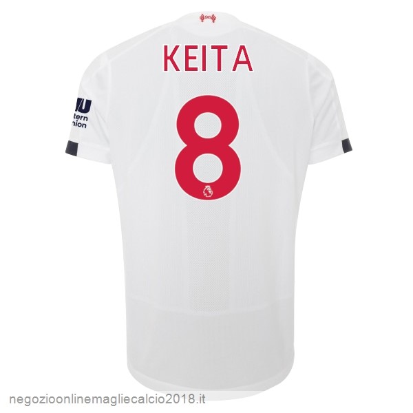 NO.8 Keita Away Online Maglie Calcio Liverpool 2019/20 Bianco