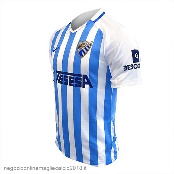 Home Online Maglie Calcio Málaga CF 2019/20 Blu Bianco