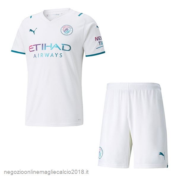 Away Online Set Completo Bambino Manchester City 2021/2022 Bianco