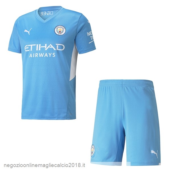 Home Online Set Completo Bambino Manchester City 2021/2022 Blu