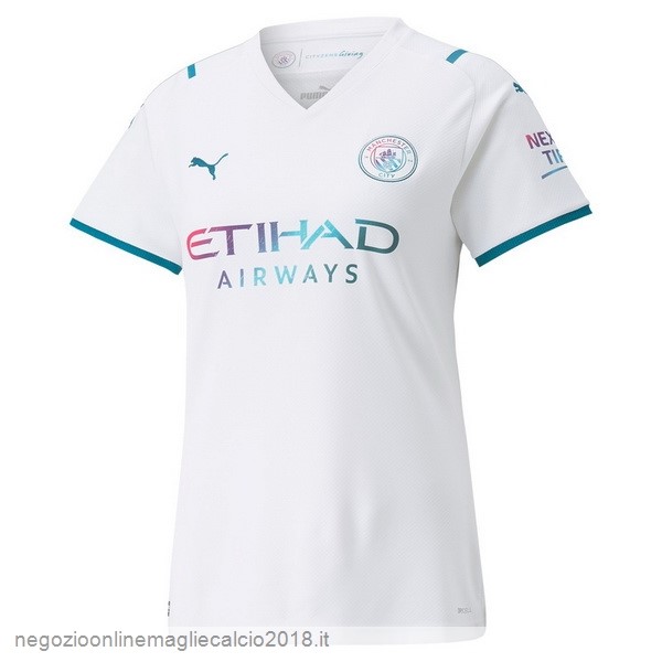 Away Online Maglia Donna Manchester City 2021/2022 Bianco