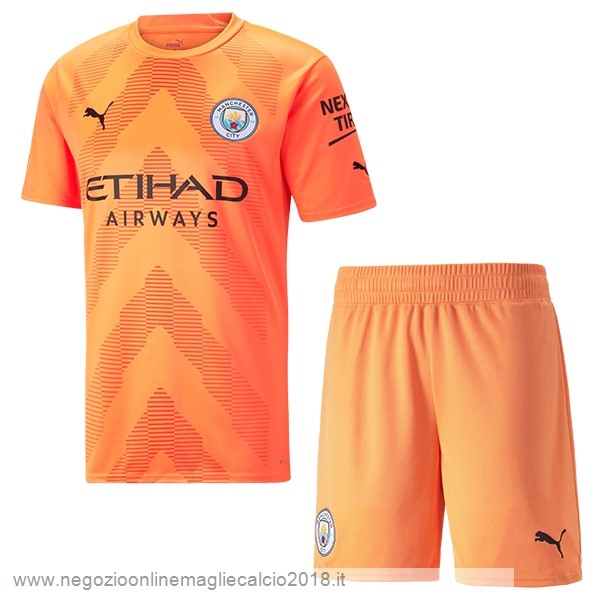 Portiere Conjunto De Bambino Manchester City 2022/23 Arancione