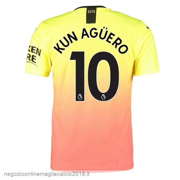 NO.10 Kun Aguero Terza Online Maglie Calcio Manchester City 2019/20 Oroange
