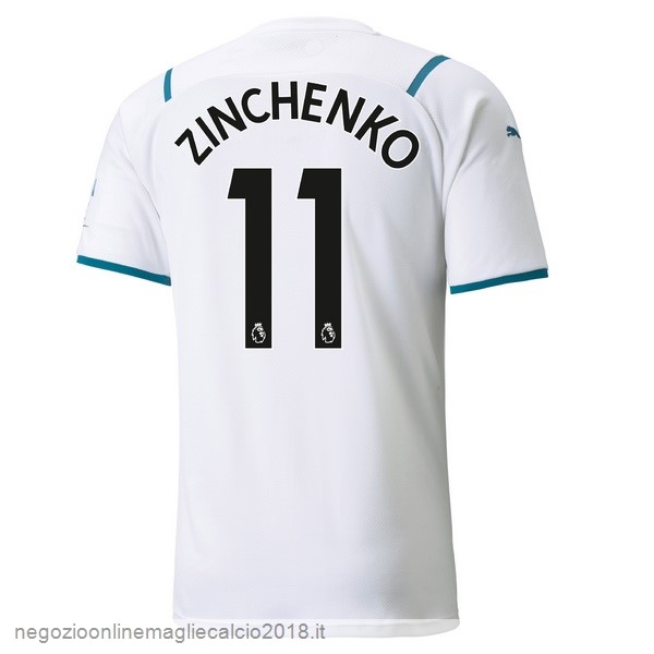 NO.11 Zinchenko Away Online Maglia Manchester City 2021/2022 Bianco