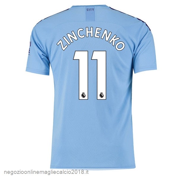 NO.11 Zinchenko Home Online Maglie Calcio Manchester City 2019/20 Blu