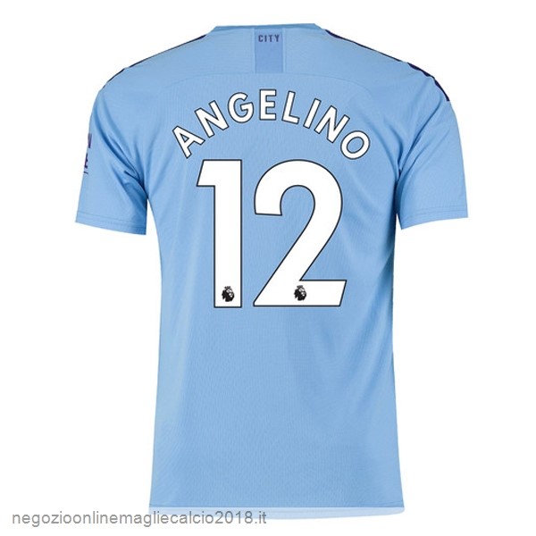 NO.12 Angelino Home Online Maglie Calcio Manchester City 2019/20 Blu