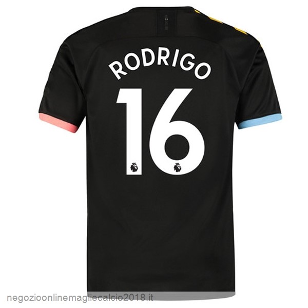 NO.16 Rodrigo Away Online Maglie Calcio Manchester City 2019/20 Nero